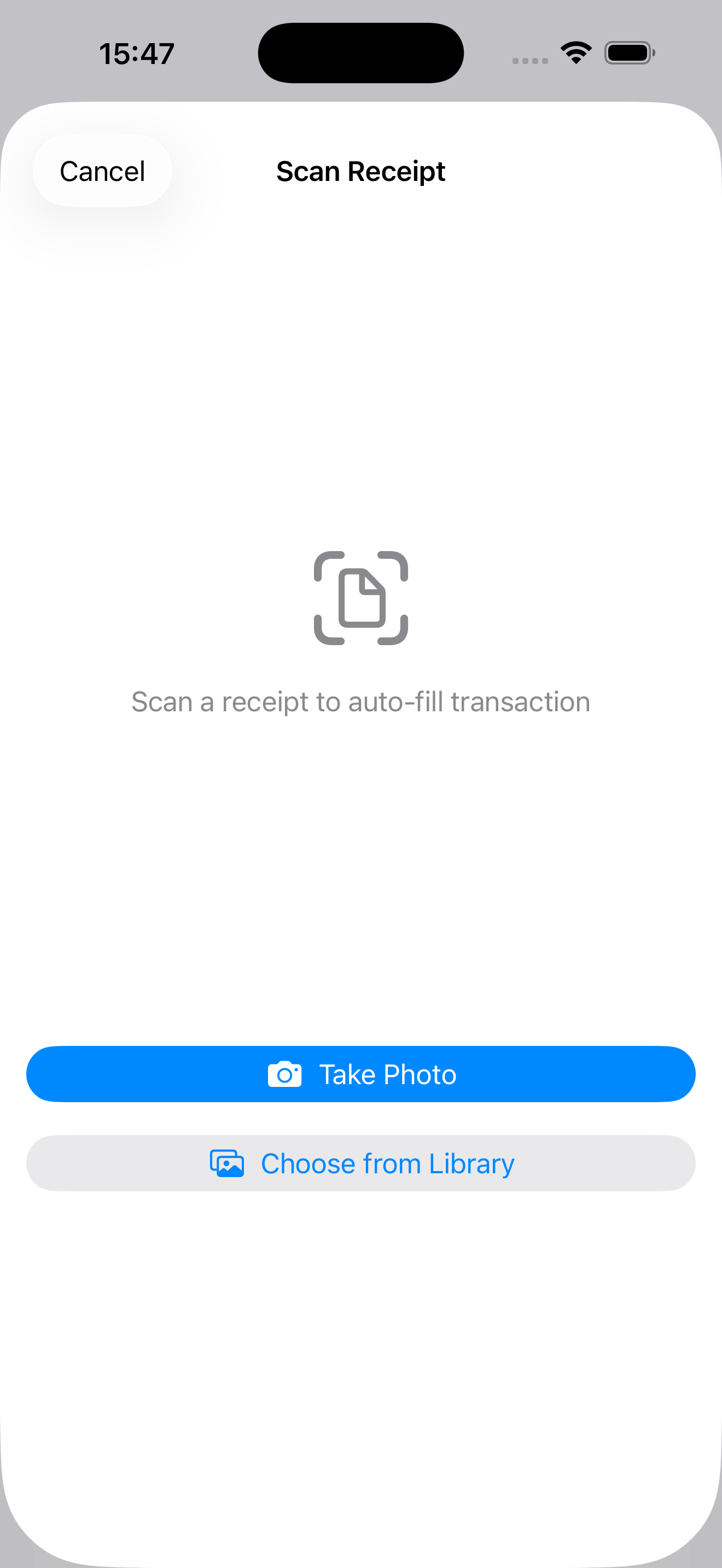 KashLog receipt scanner